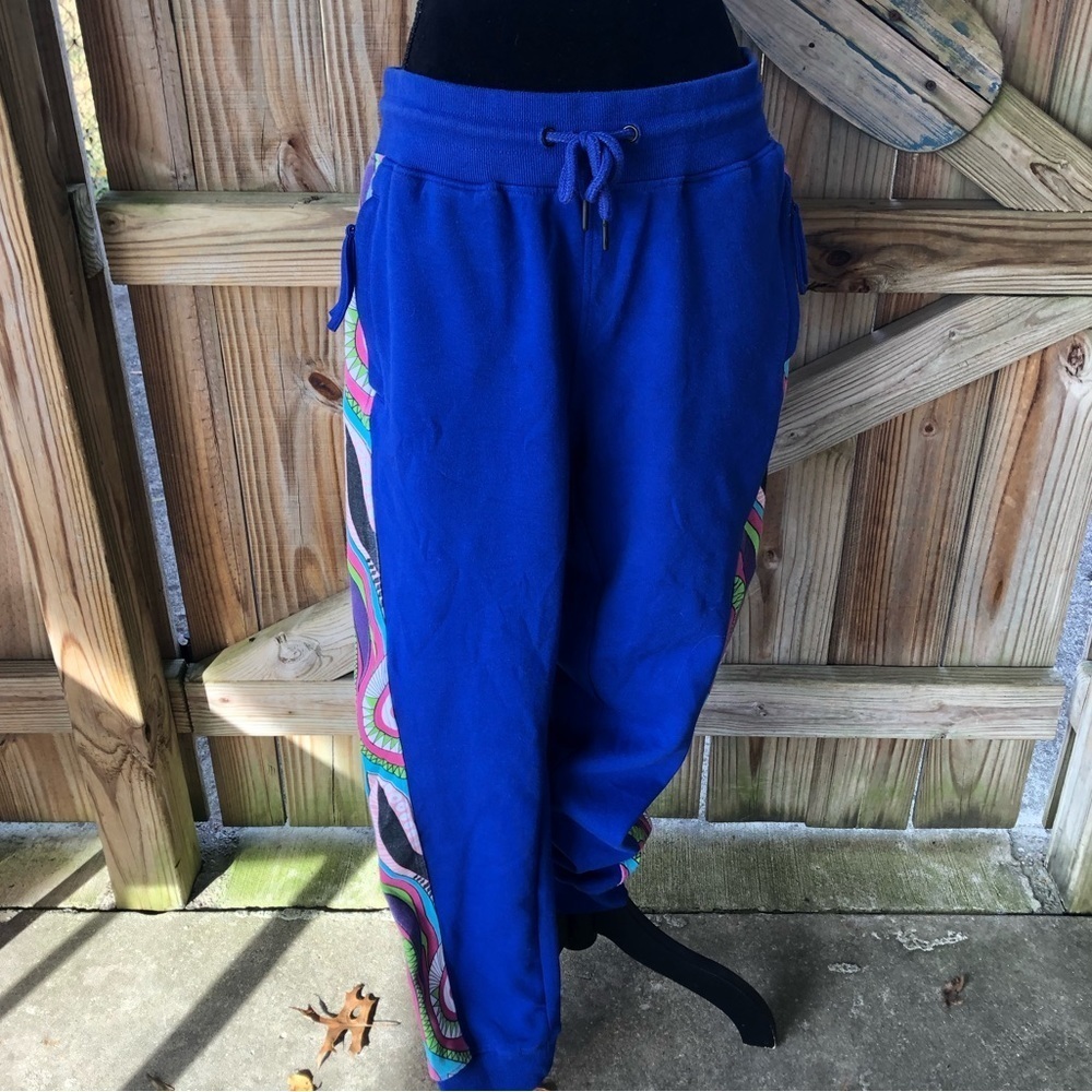 CivilizeD Notorious Bear Royal Blue Drawstring Jogger Sweatpants Size L